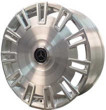 Load image into Gallery viewer, 22” Rolls Royce Monoblock Forged Staggered Brushed Silver Wheels for Rolls Royce Ghost / Phantom / Cullinan Fitment
