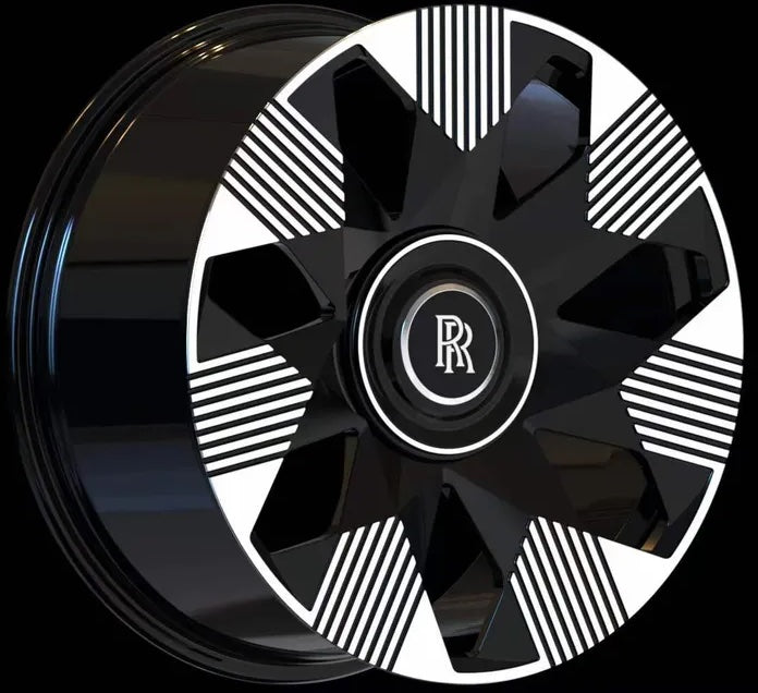 21" INCH ROLLS ROYCE GHOST / SPECTRE / PHANTOM / WRAITH FORGED BLACK SPECTRE STYLE WHEELS