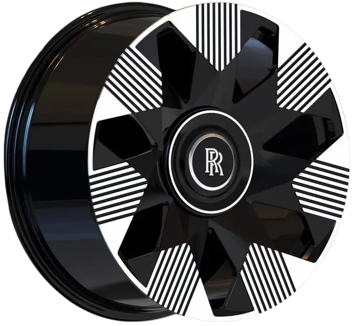 21" INCH ROLLS ROYCE GHOST / SPECTRE / PHANTOM / WRAITH FORGED BLACK SPECTRE STYLE WHEELS