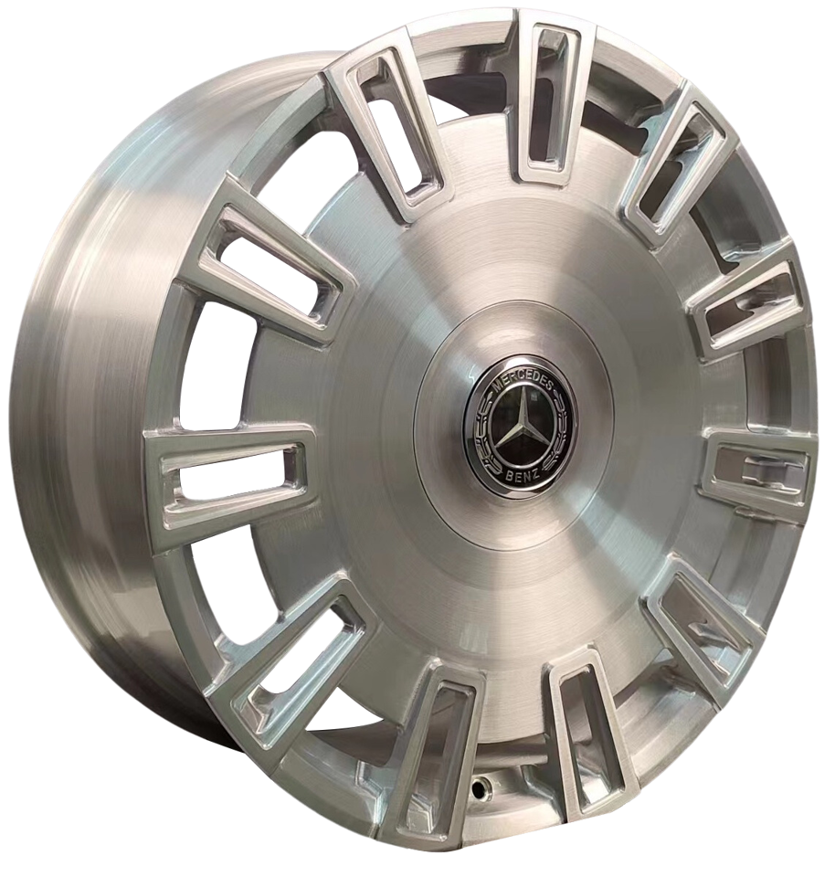 22” Rolls Royce Monoblock Forged Staggered Brushed Silver Wheels for Rolls Royce Ghost / Phantom / Cullinan Fitment