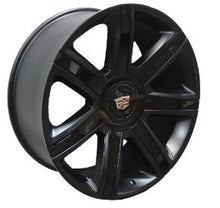 Load image into Gallery viewer, 22" Inch Rims Cadillac Rims Fits Escalade ESV EXT Wheels. Satin Black with Gloss Black Inserts for All Cadillac Escalade ESV EXT Models Cadillac Escalade
