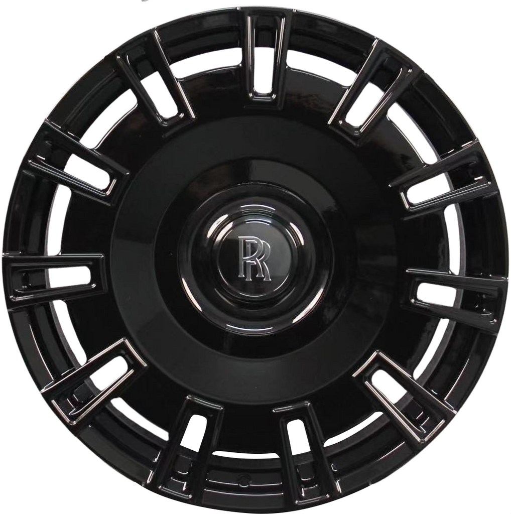 22” Rolls Royce Monoblock Forged Staggered Gloss Black Wheels for Rolls Royce Ghost / Phantom / Cullinan Fitment