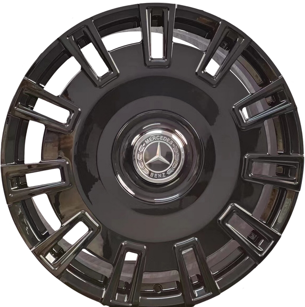 22" Staggered Monoblock Forged Rims For Mercedes S600 S580 S560 S500 S550 S63 S400 S450 S350 GLOSS BLACK S Class Wheels
