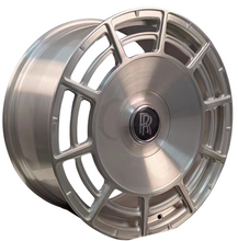 Load image into Gallery viewer, 22”  Rolls Royce Monoblock Forged Staggered Silver Brushed  Custom Wheels for Rolls Royce Ghost / Phantom / Cullinan Fitment