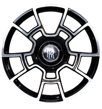 Load image into Gallery viewer, 21" Rolls Royce Monoblock Forged Staggered Gloss Black Machined Wheels for Rolls Royce Ghost / Phantom / Cullinan Fitment