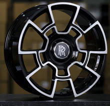 Load image into Gallery viewer, 21" Rolls Royce Monoblock Forged Staggered Gloss Black Machined Wheels for Rolls Royce Ghost / Phantom / Cullinan Fitment