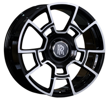 Load image into Gallery viewer, 21" Rolls Royce Monoblock Forged Staggered Gloss Black Machined Wheels for Rolls Royce Ghost / Phantom / Cullinan Fitment