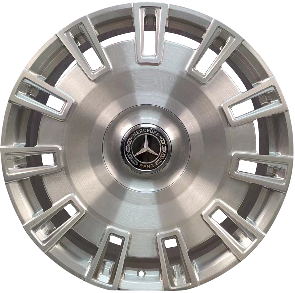 22” Rolls Royce Monoblock Forged Staggered Brushed Silver Wheels for Rolls Royce Ghost / Phantom / Cullinan Fitment