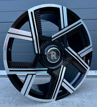 Load image into Gallery viewer, 22” Rolls Royce Monoblock Forged Staggered Gloss Black Wheels for Rolls Royce Ghost / Phantom / Cullinan Fitment (Copy)