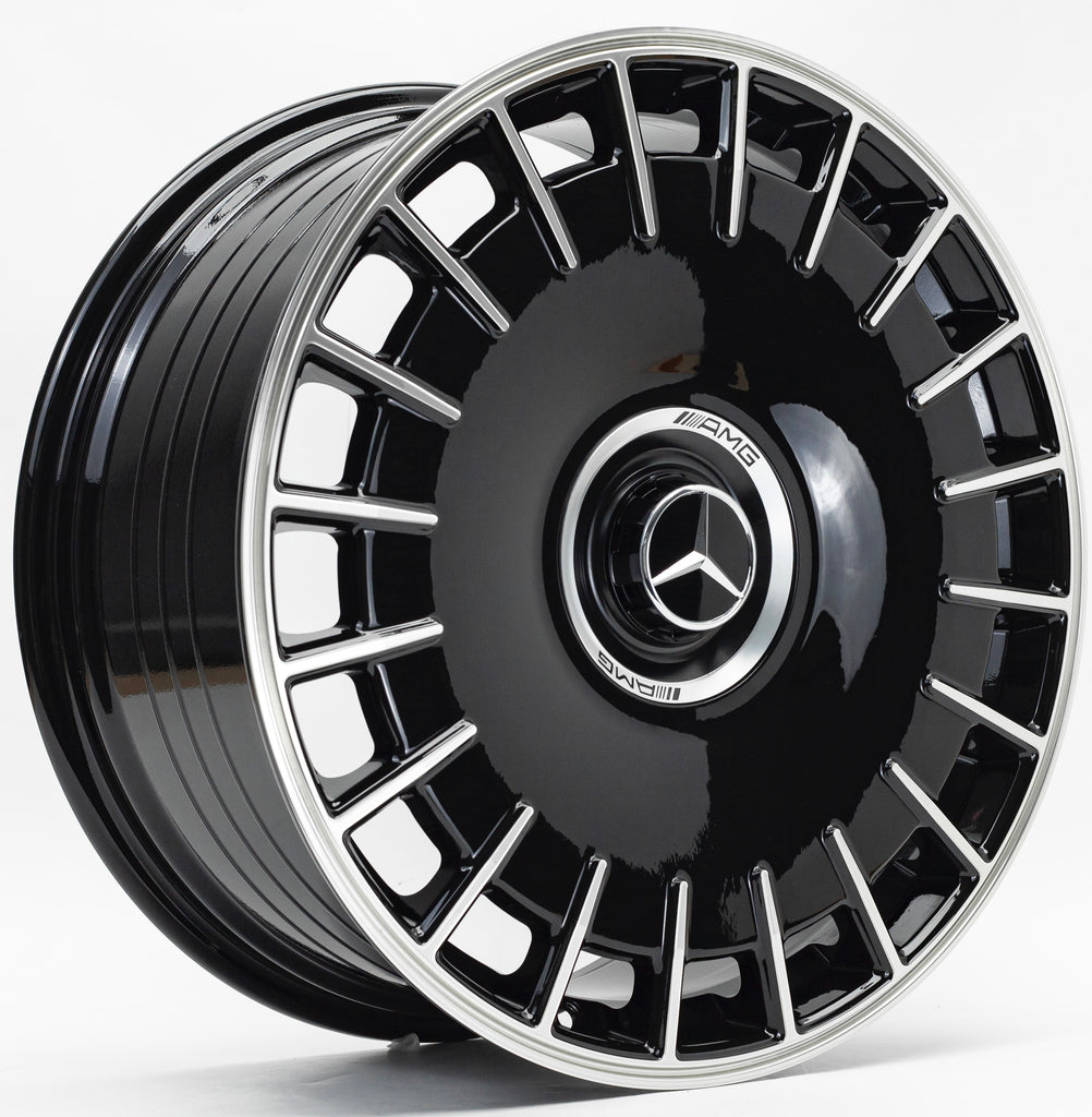 20" Black Machined Finish Forged Wheels for Mercedes S-Class