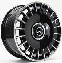 Load image into Gallery viewer, 20" Black Machined Finish Forged Wheels for Mercedes S-Class