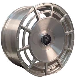 22”  Rolls Royce Monoblock Forged Staggered Silver Brushed  Custom Wheels for Rolls Royce Ghost / Phantom / Cullinan Fitment