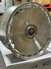 24” Rolls Royce Monoblock Forged Brushed Silver Wheels for Rolls Royce Ghost / Phantom / Cullinan Fitment