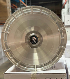 24” Rolls Royce Monoblock Forged Brushed Silver Wheels for Rolls Royce Ghost / Phantom / Cullinan Fitment
