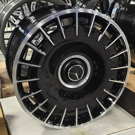 20 Inch Rims Fit Mercedes Staggered S580 S560 S600 S500 S550 S63 S400 S450 S350 CL S Class Gloss Black  Wheels