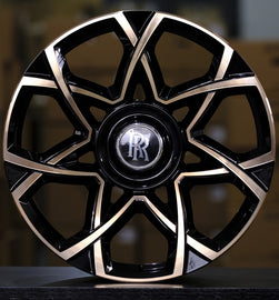 22” Rolls Royce Monoblock Forged Staggered Black with Bronze Face Wheels for Rolls Royce Ghost / Phantom / Cullinan Fitment