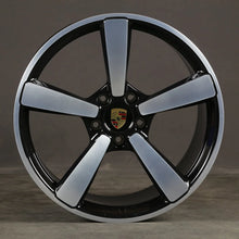 Load image into Gallery viewer, 20" / 21" Staggered Black Machined Forged Wheels for Porsche 911